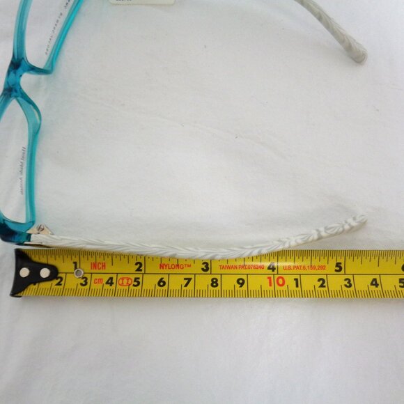 MARC BY MARC JACOBS eyeglasses Rectangle Turquoise Gray & White NWT - Picture 5 of 9